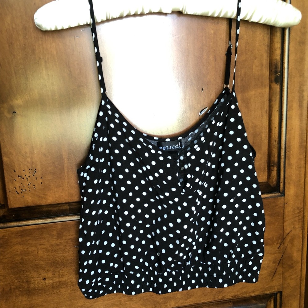 Wet seal polka dot crop top